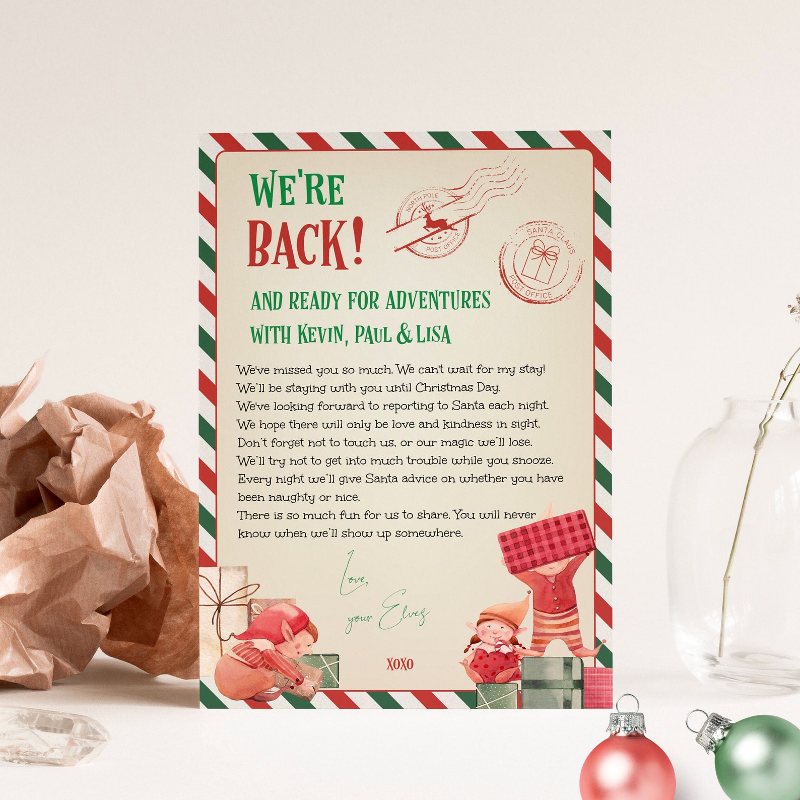 Christmas Elf Letter Template, Elf Arrival Letter, Letter From Elf, Elf Christmas Elf Letter Template, Elf Arrival Letter, Letter From Elf, Elf