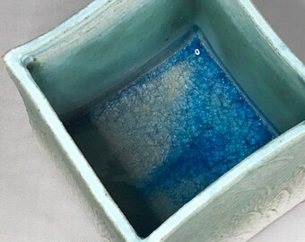 SALE Ceramic Blue Box