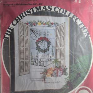 Paragon Needle Craft Kit No. 6327 &#39;Twas the Night Before Christmas,  The Christmas collection, unopened/sealed, see description/ photos 1978