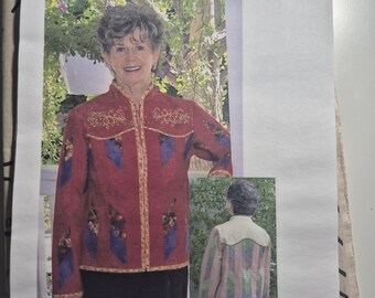 Whispering Creek Jacket, MGD 0701, by Morning Glory Designs, sizes Xsm-Xlg, uncut and factory folded, see description and photos C.2007
