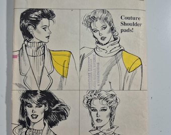Vogue 8817 couture shoulder pads and covers, one size, uncut and factory folded, see description and photos 1980's
