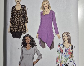 Butterick 6263 womens tunic variations,  sizes 26W-32W, uncut and factory folded, see description and photos C.2021