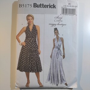 Butterick B5175 Suzi Chin Maggy boutique dress and sash, sizes 16-24 uncut and factory folded, please read description for additional detail