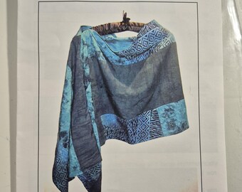 Patched Poncho, instructions to make a patched poncho, one size fits most, see description and photos C.2005