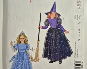 Stitch N Save by McCall's 6381 children's and girls costume, sizes 3,4,5,6,7,8, uncut and factory folded, see description and photos C.2011