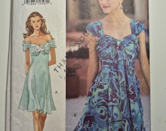 Butterick 3497 close fitting, flared dress, sizes 12,14,16, uncut and factory folded, see description and photos C.1994