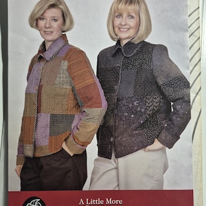 A Little More Effect 0520 Country Nites patchwork jacket, sizes 8-24 bust 38-48, uncut and factory folded, see description and photos C.1998