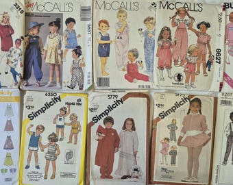 Bundle of toddlers/childs, cut, used and unchecked sewing patterns, see description and photos, Bundle #43 Sold As Is