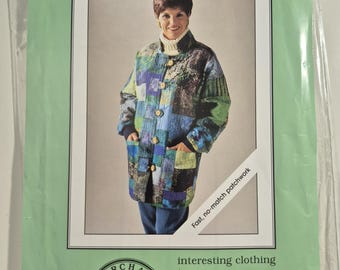 Noelle's jacket by Merchant Rag, fast, no match patchwork, sizes 6-24, uncut and factory folded, see description and photos C.1999