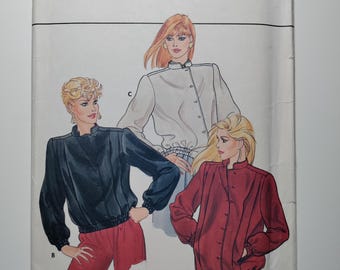 Butterick 4504 very loose fitting jacket in 2 lengths with or without pleats, sizes 12,14,16, uncut and FF, see description, 80's vintage C.
