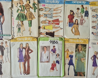 Bundle of 10 Womens, Cut, Used and Unchecked sewing patterns, Simplicity,  Vintage See description and photos Bundle #40 Sold As Is