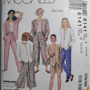 McCall's 6141 top, split-skirt in 2 lengths and pants, pick your size, all uncut and factory folded, please see description