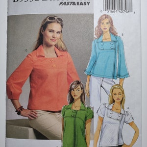 Butterick B5332 loose fitting unlined jackets, size BB 8,10,12,14, uncut and factory folded, please read description for additional details