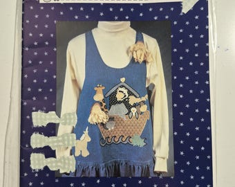 The Whole Country Caboodle. Hey Noah-What About Me, applique pattern for ready made jumper, see description and photos C.1992