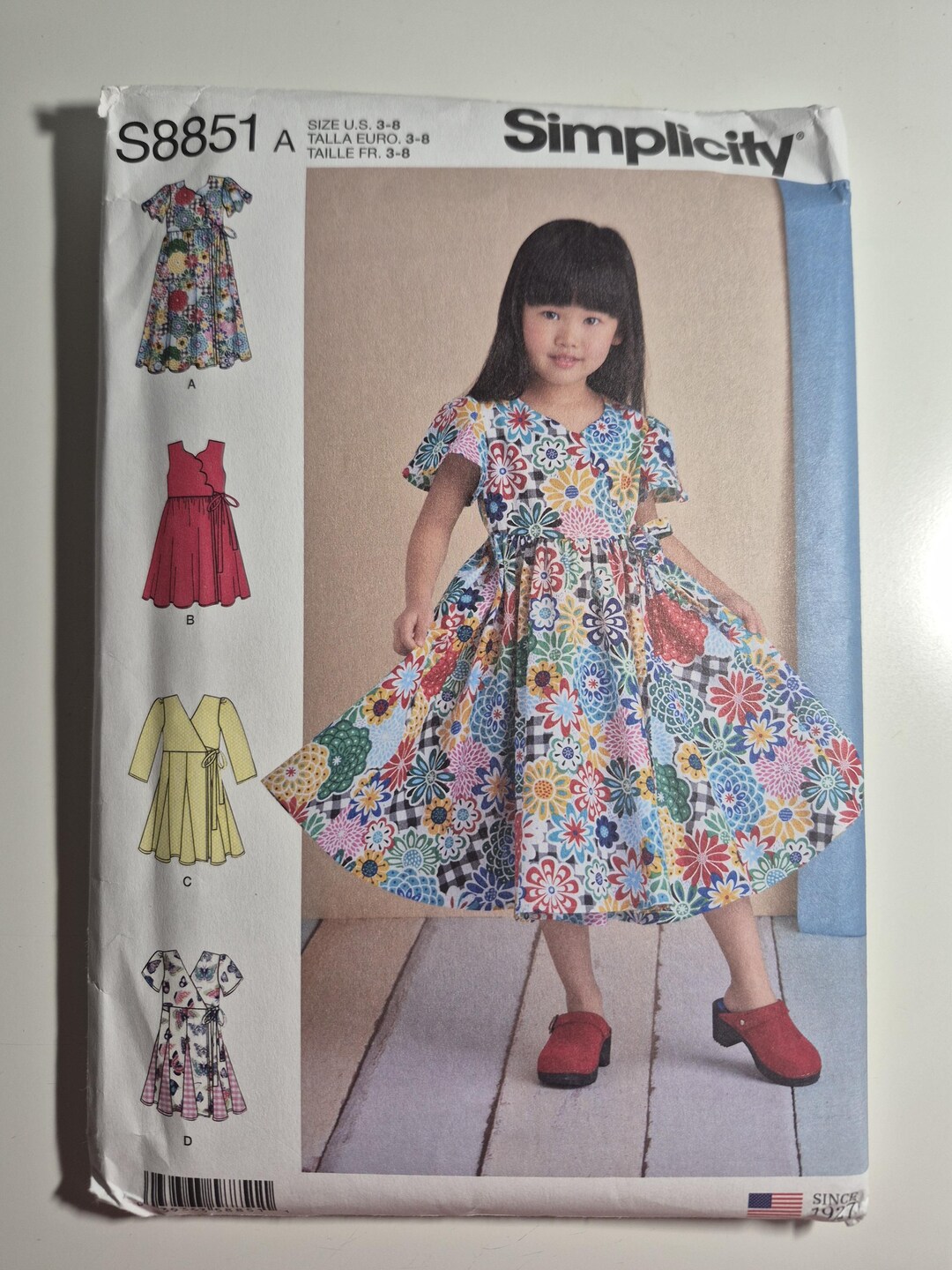 Curated visual reference: Visual Reference: Simplicity 8851 Child S Dress Variations Sizes 3 8 Uncut