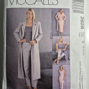 May include: McCall's sewing pattern envelope featuring a woman in a gray suit and coat. Additional images show variations of the outfit. The envelope includes the text "NON-STOP WARDROBE" and "SELECT-A-SIZE".