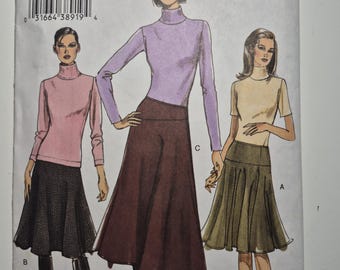 Vogue 7970 very easy flared skirt variations, sizes 14,16,18,20, uncut and factory folded, see description and photos C.2004 oop