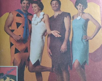 McCall&#39;s 7202 The Flintstones Wilma and Fred, pick you size adult/teen/kids, all uncut and fcty folded, please read description for details