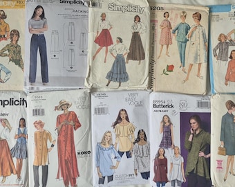 Bundle of 10 womens, Cut, Unchecked and Use sewing patterns, Vogue, Simplicity, Butterick, McCalls, see description/photos, Sold As Is