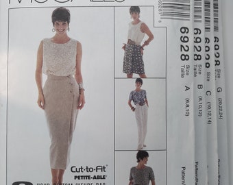 McCall's 6928 skirt or pants, pick your size, all uncut and factory folded, please read description for additional details