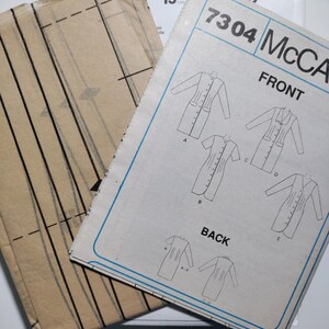 Mccall's 7304 Fitted Button Front Dress With Neckline and Hemline ...