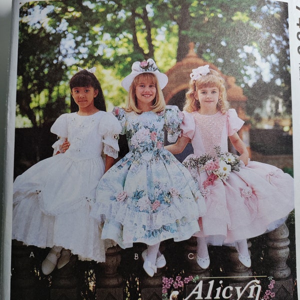 McCall's 7490 Alicyn Exclusives children's and girls special occasions dress, pick your size, all uncut and factory folded, see description