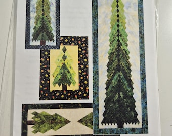 Tall Pines pattern only, single tree, table runner, 4 foot tree, 7 foot tree, uses Quilted Jewel Templates-not included see description 2011