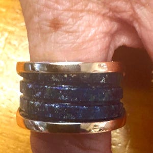 Vintage Bvlgari Bulgari B.Zero1 Vintage Black Ceramic 18k Rose Gold Four-Band Ring