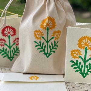 Handblock Gedruckte Khadi Karten