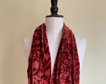 Red Block Printed Scarf