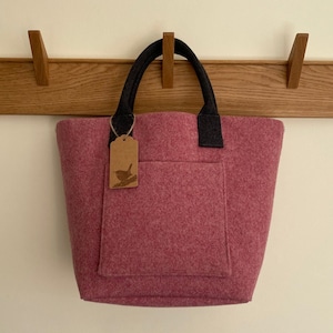 Wool Tote in Rose Pink