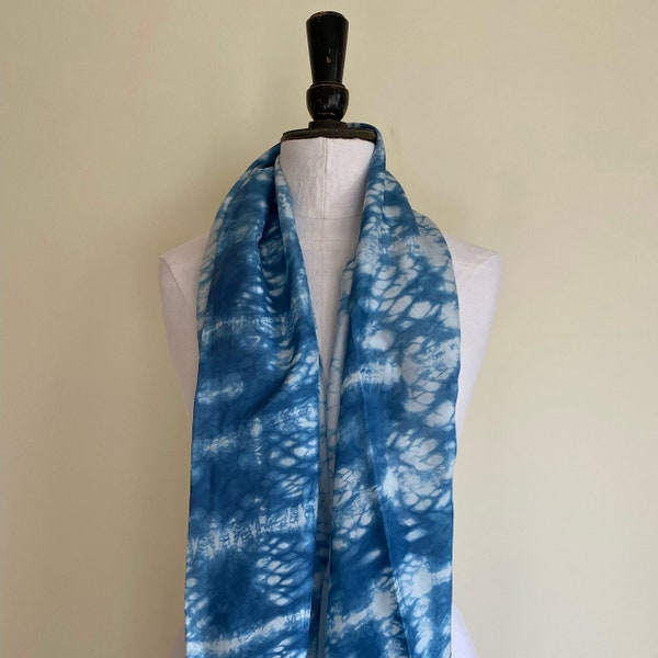 Shibori Silk Scarf