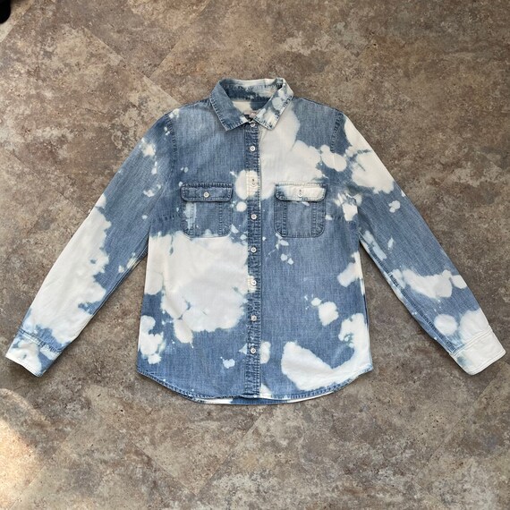 J. Crew Bleach Dye Denim Button Down 
