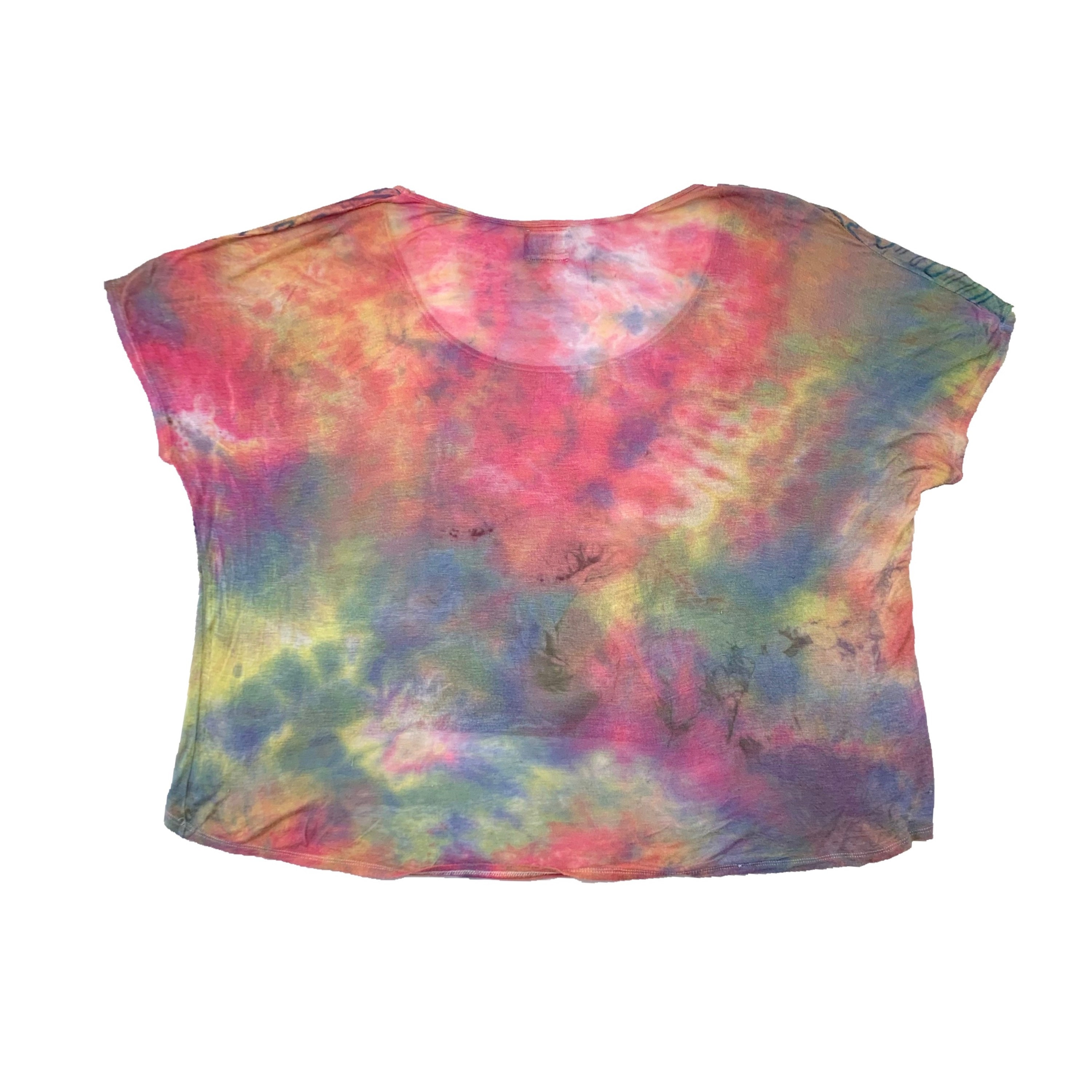 Semi Sheer Rainbow Grunge Tie Dye Tunic Top S - Etsy