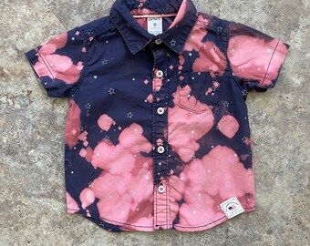 Carter’s ‘American Hunk’ tie dye baby button down shirt - size 9 months