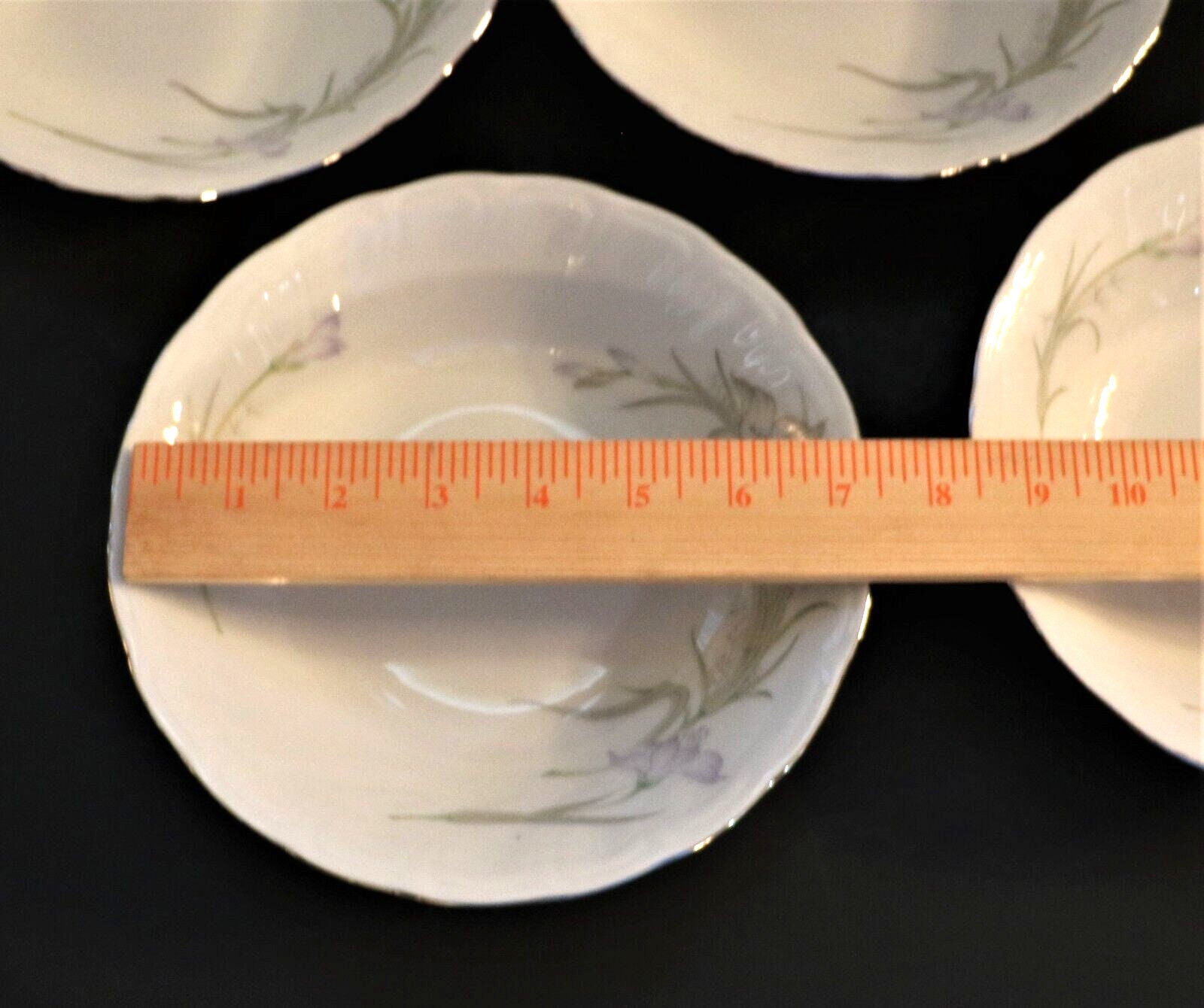 CAC Ceramic Fine China Shirley Five 7.5 Inch Bowls Pale
