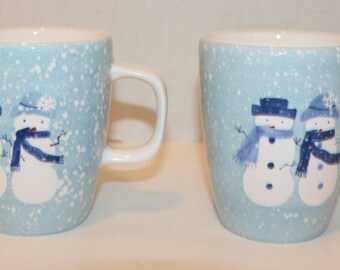 Set of 6 Target Home Snowman Blue Winter Frost 12oz Mugs - Etsy