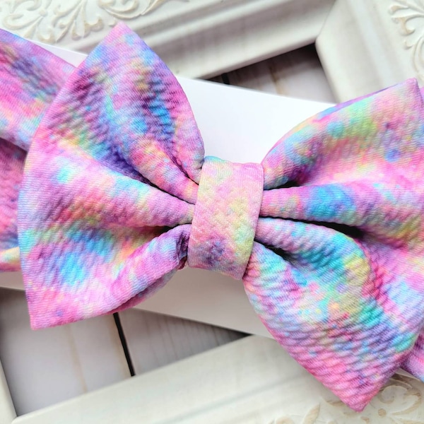 Big bow baby headband, Baby headwrap, Tie dye baby headband, Large bow for baby, Baby girl gift, Baby shower gift for girl