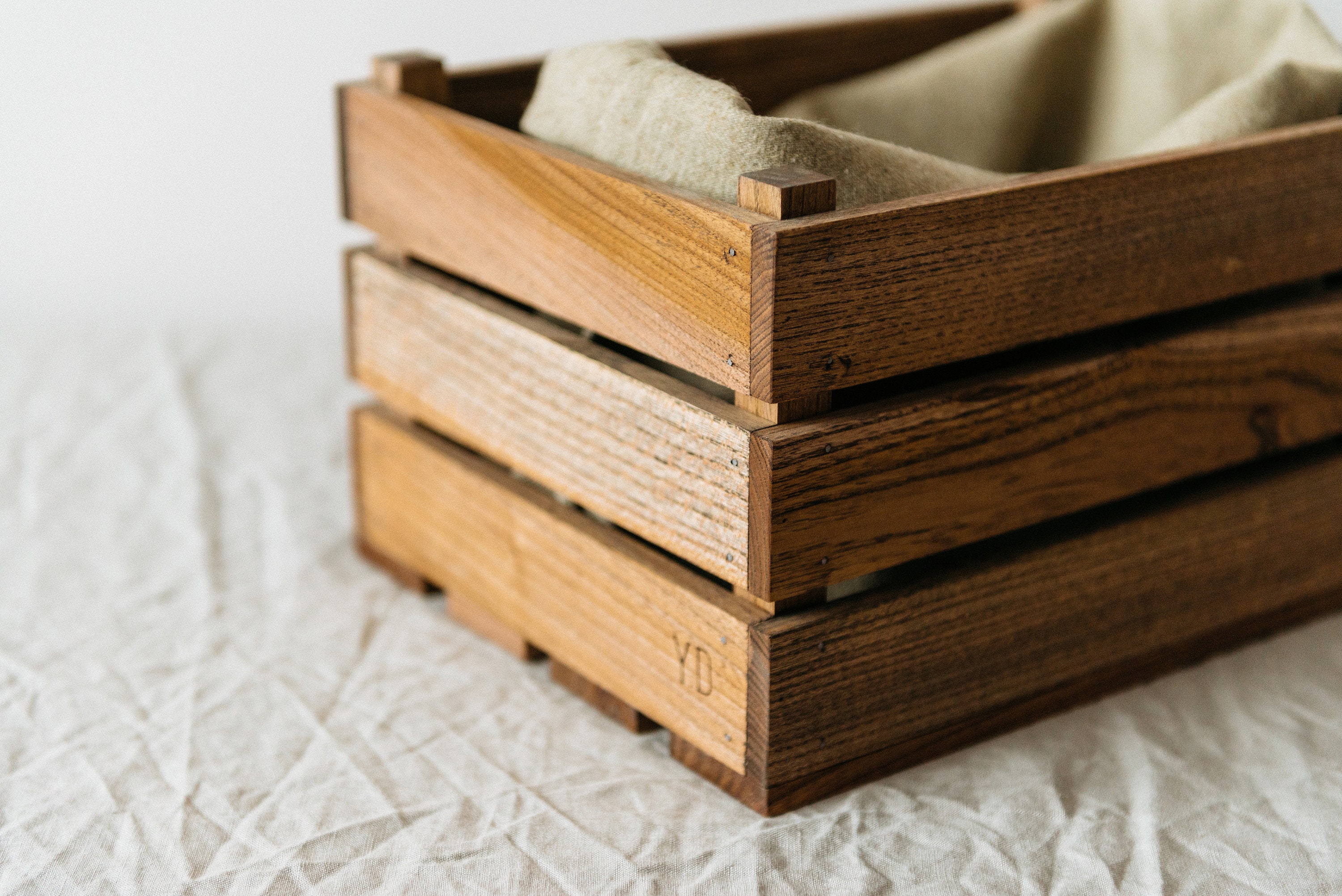 Large Wooden Crate Kitchen Storage Box Apple Crate Etsy