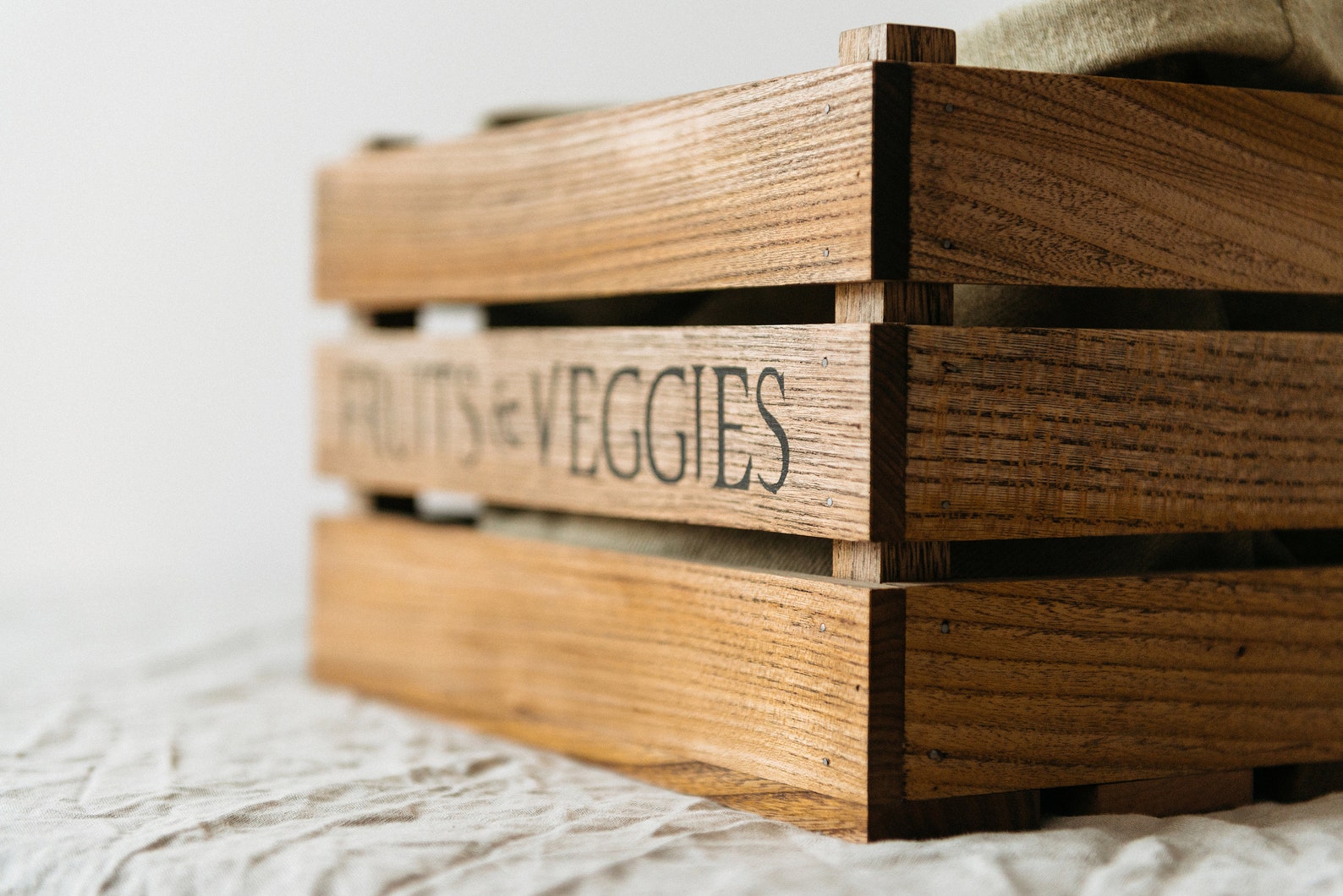 Large Wooden Crate Kitchen Storage Box Apple Crate Etsy