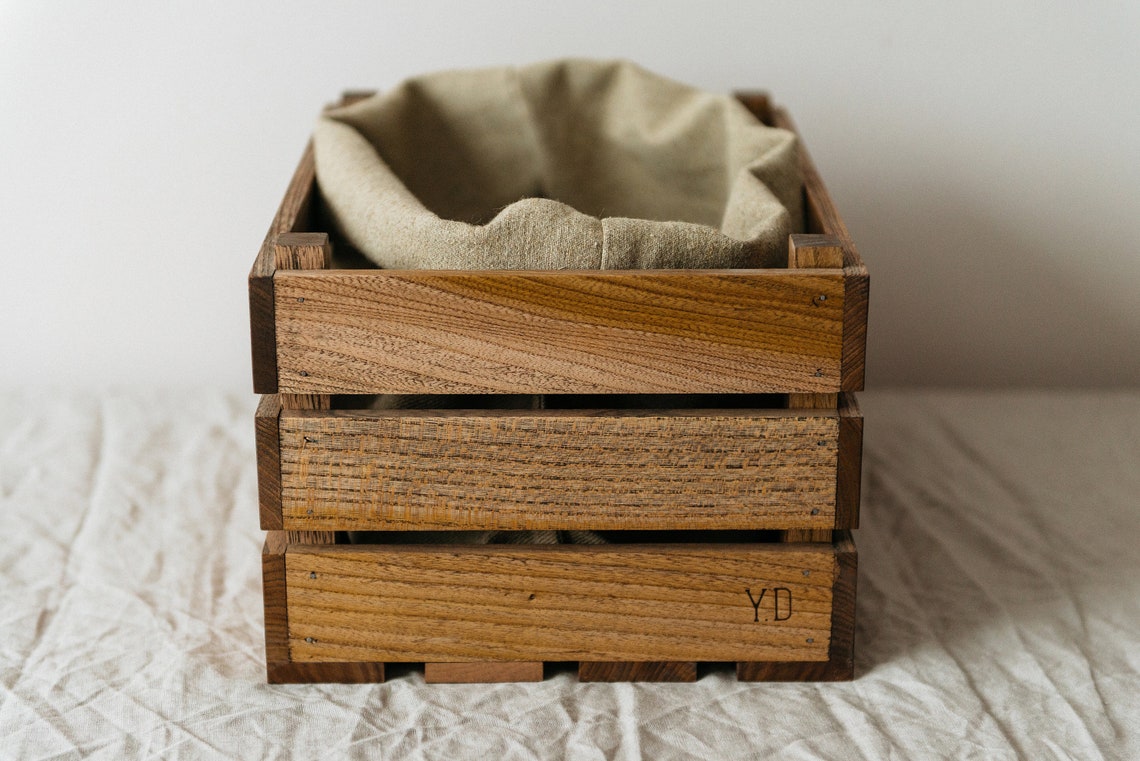 Large Wooden Crate Kitchen Storage Box Apple Crate Etsy
