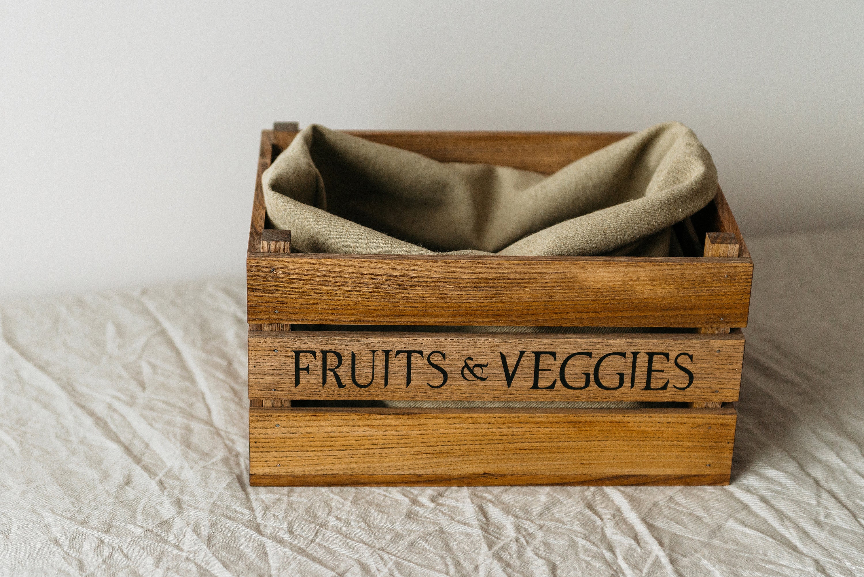 Large Wooden Crate Kitchen Storage Box Apple Crate Etsy