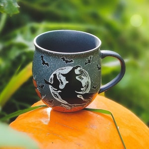 Witch halloween mug, fall pumpkin spice mug for coffee, witch cauldron mug witchcraft herbs, spooky season, witchy woman gift, witches brew