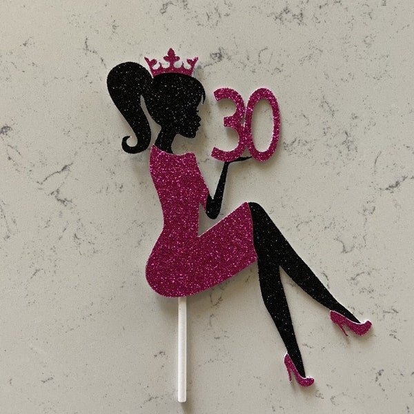 Sitting Girl Silhouette Cake Topper Etsy