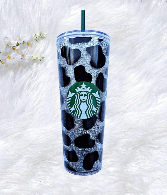 Cow Snowglobe Starbucks Tumbler, Venti 24oz Starbucks Cup, Travel
