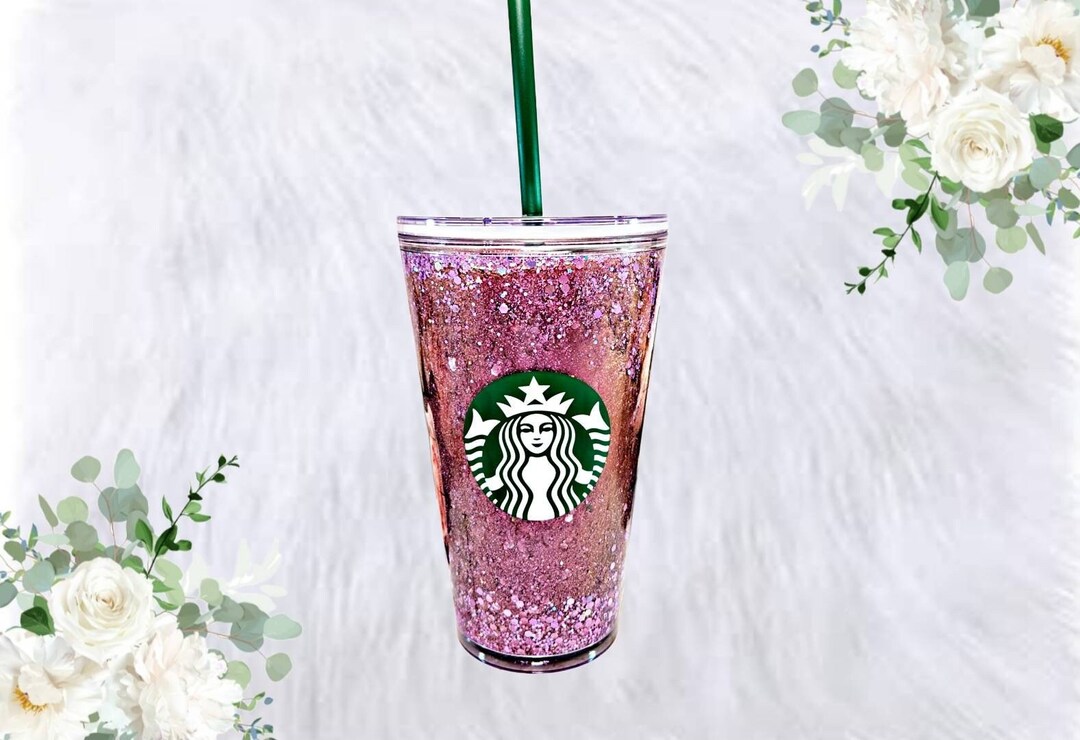 Starbucks Snow Globe Tumbler, Holographic Purple Sparkle Snow Globe