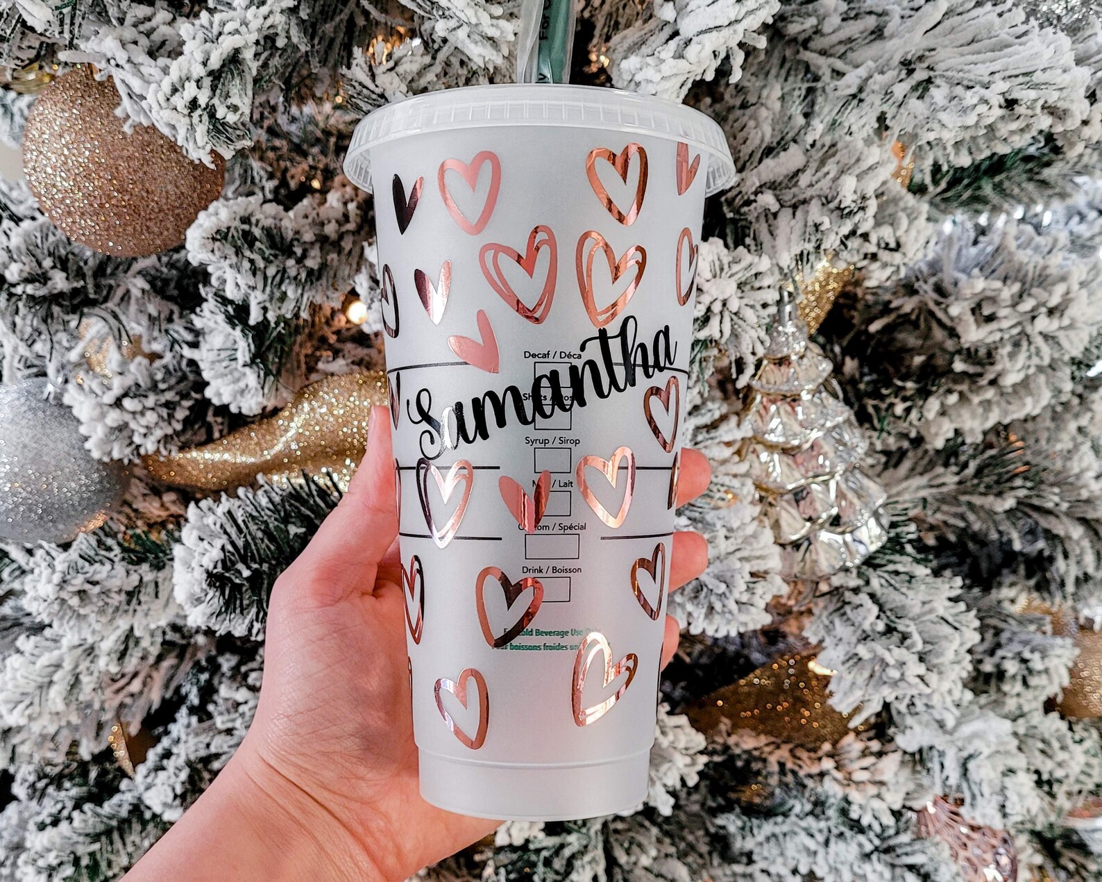Heart Tumbler Starbucks Cup Iced Coffee Tumbler Custom Etsy