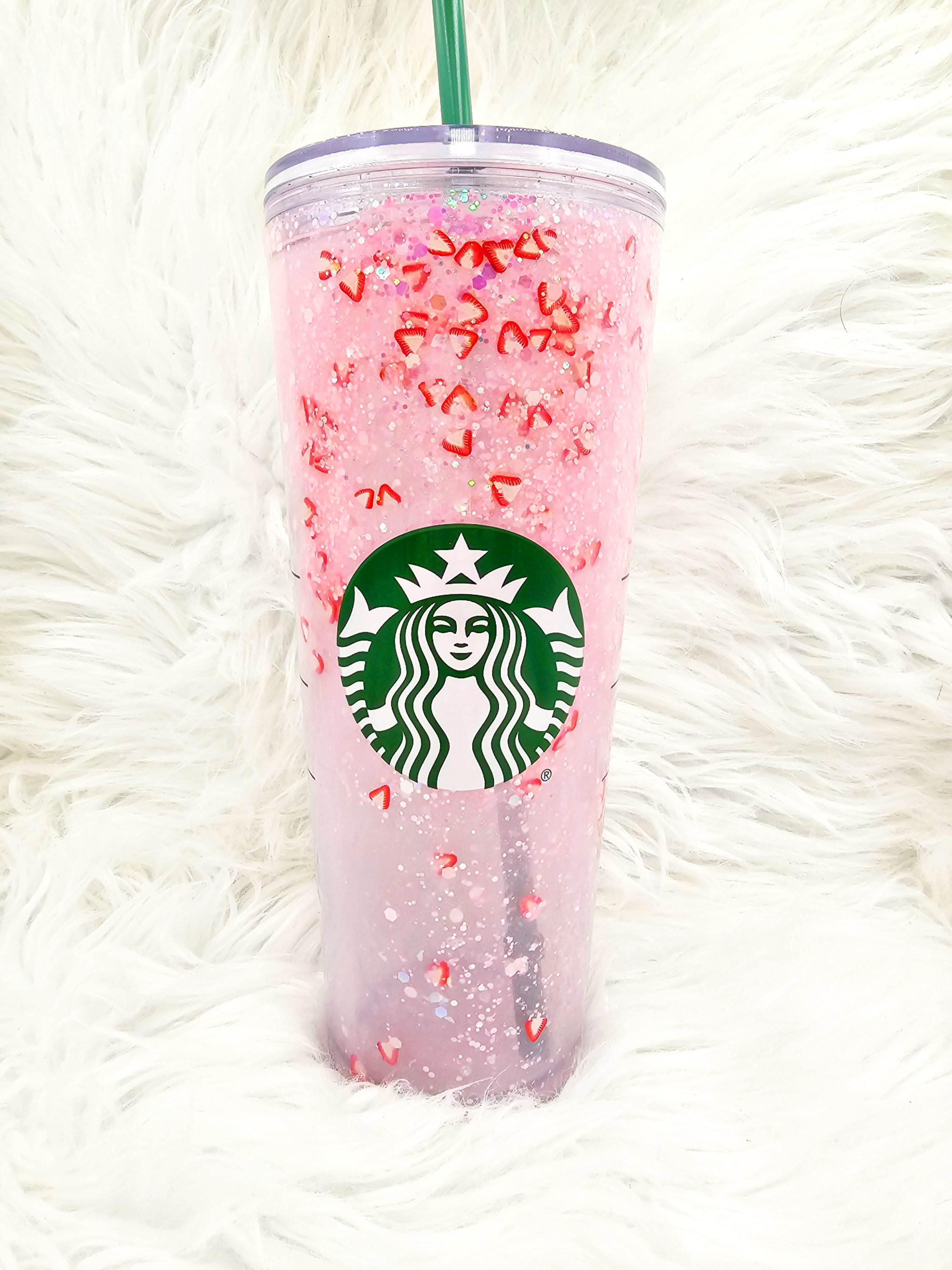 Miniature Starbucks Cup Strawberry Pink Drink/car Accessories