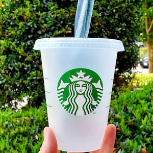 Personalized Starbucks 16 or 24 oz Reusable Cold Cup with Custom Vinyl –  SheltonShirts