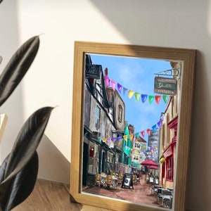 Brighton Art Print, Brighton, Brighton Travel, The Lanes, Brighton Lanes, Brighton Poster, Travel Art, Travel Print, Brighton Lanes Poster,
